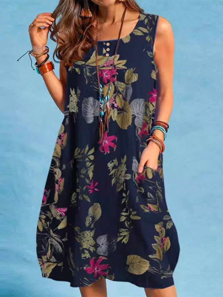 Vestido Feminino Floral Ideal para Verão Praia e Férias