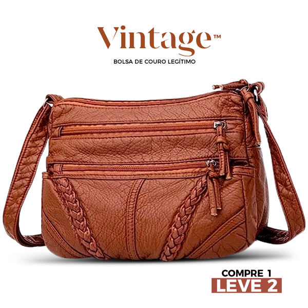 Bolsa Couro Vintage | COMPRE 1 LEVE 2 🔥