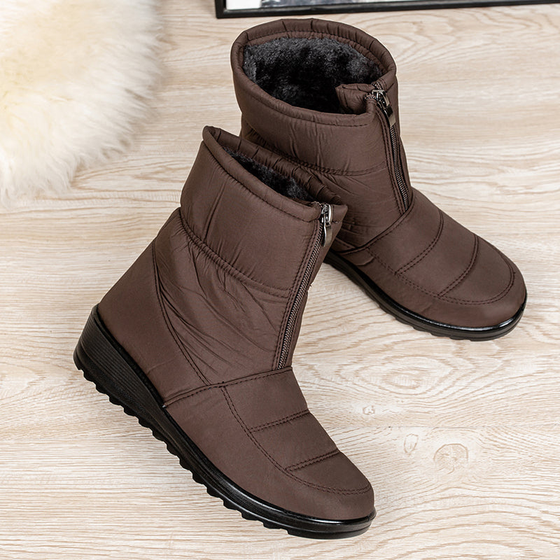 Bota Feminina de Inverno Peluciada Impermeável - HotBear™ (Promoção Pré Inverno)