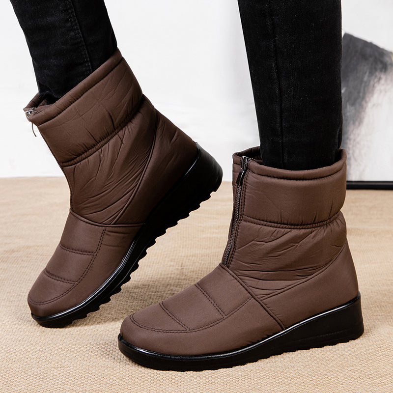 Bota Feminina de Inverno Peluciada Impermeável - HotBear™ (Promoção Pré Inverno)