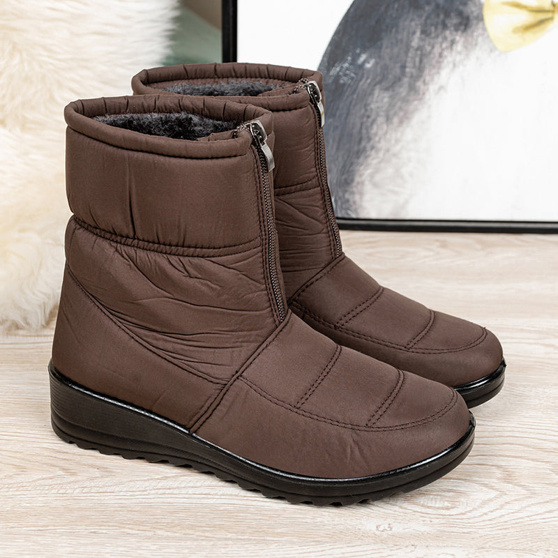 Bota Feminina de Inverno Peluciada Impermeável - HotBear™ (Promoção Pré Inverno)