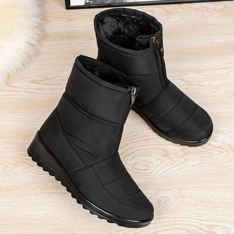 Bota Feminina de Inverno Peluciada Impermeável - HotBear™ (Promoção Pré Inverno)