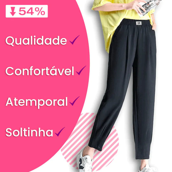 (Compre 1 leve 2 Unidades) - Calça Pantalona Ágata - A Mais Soltinha e Fresca do Mercado